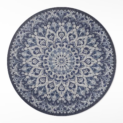 Rond pvc tapijt Blauwe Perzische droom