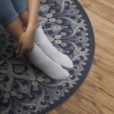 Rond pvc tapijt Blauwe Perzische droom