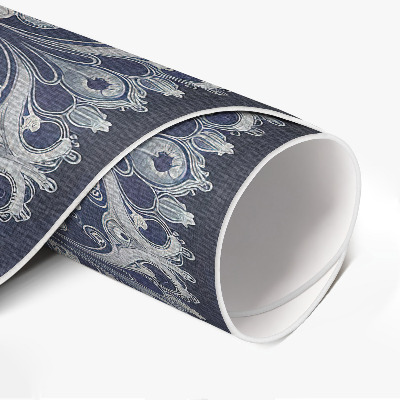 Rond pvc tapijt Blauwe Perzische droom