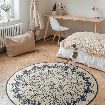 Vinyl vloerkleed rond Harmonie van de Mandala