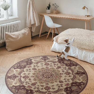 Rond pvc tapijt Vintage bloemstuk