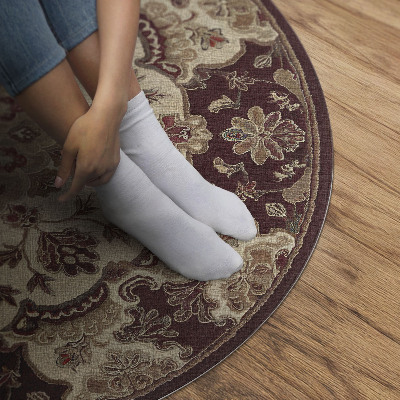 Rond pvc tapijt Vintage bloemstuk