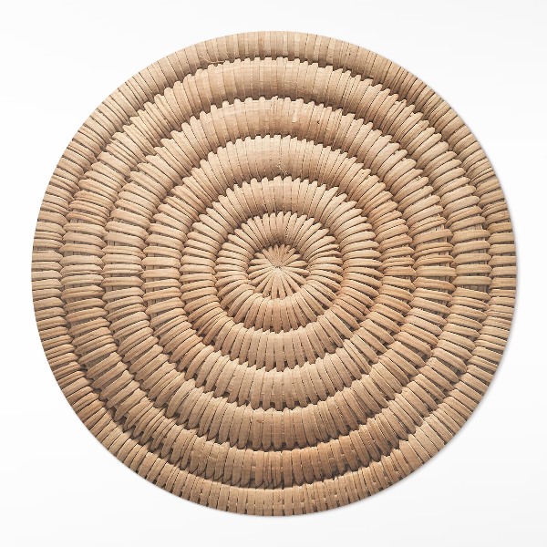 Rond pvc tapijt Minimalistische boho-vlecht