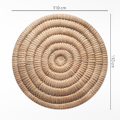 Rond pvc tapijt Minimalistische boho-vlecht