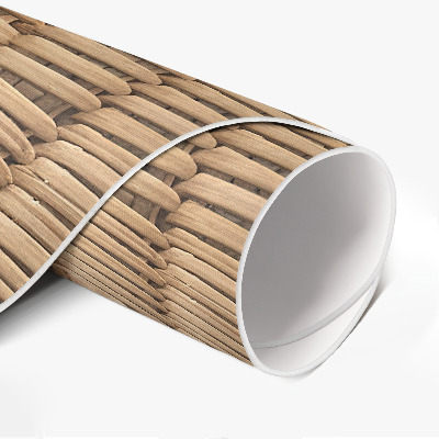 Rond pvc tapijt Minimalistische boho-vlecht