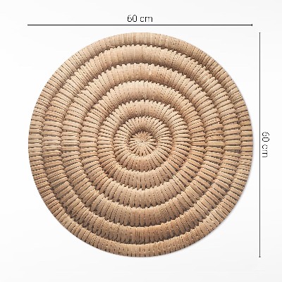 Rond pvc tapijt Minimalistische boho-vlecht