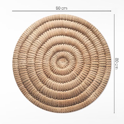 Rond pvc tapijt Minimalistische boho-vlecht