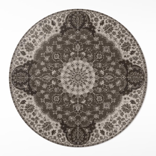 Rond pvc tapijt De delicatesse van Perzische ornamenten