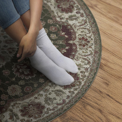 Vinyl vloerkleed rond Perzische groene mandala