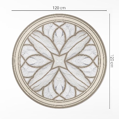 Pvc mat rond Marmeren glas-in-loodraam