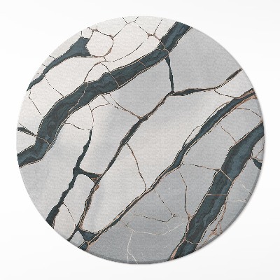 Rond pvc tapijt De grijze perfectie van steen