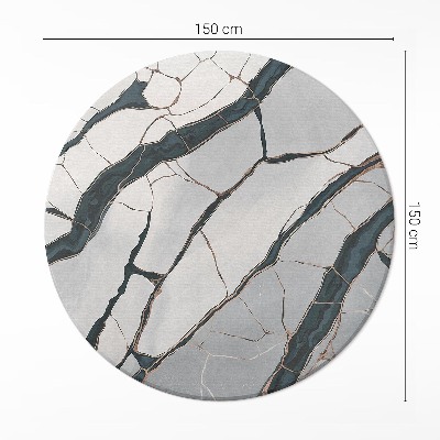 Rond pvc tapijt De grijze perfectie van steen