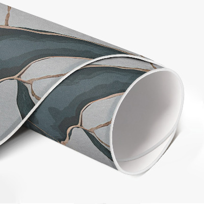 Rond pvc tapijt De grijze perfectie van steen