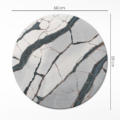 Rond pvc tapijt De grijze perfectie van steen