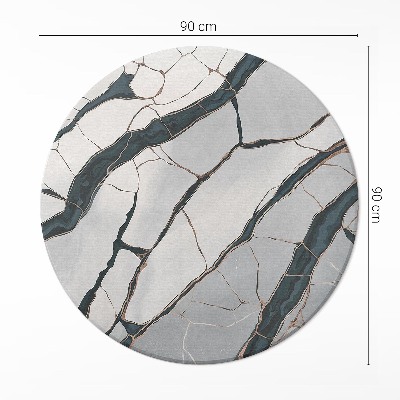 Rond pvc tapijt De grijze perfectie van steen