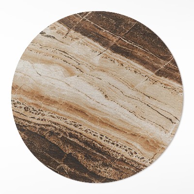 Pvc mat rond Bruine edelsteen