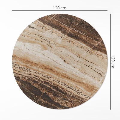 Pvc mat rond Bruine edelsteen