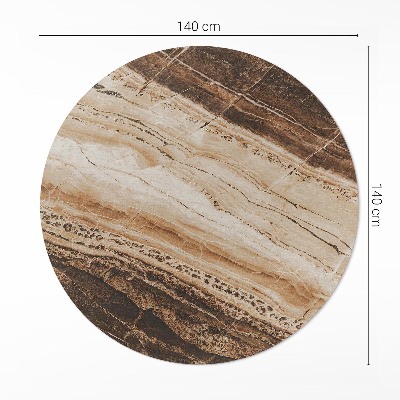 Pvc mat rond Bruine edelsteen