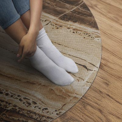 Pvc mat rond Bruine edelsteen