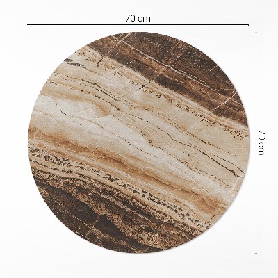 Pvc mat rond Bruine edelsteen