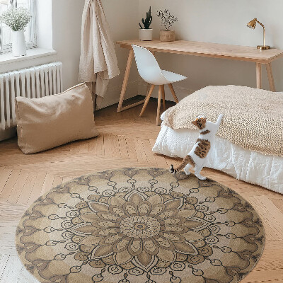 Rond pvc tapijt Symmetrische mandalapatronen