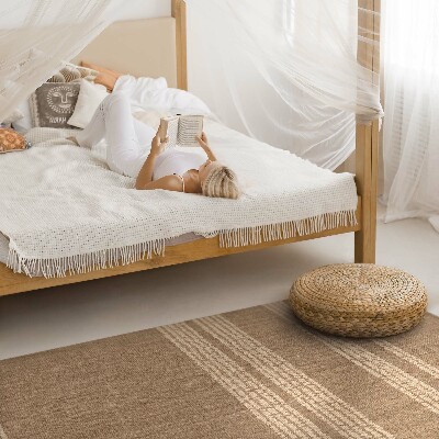 Tapijt vinyl Beige gevoerde boho-imitatiestof