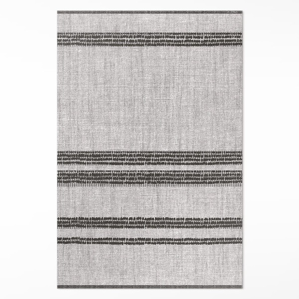 Vinyl vloerkleed Grijs gevoerde boho-imitatiestof