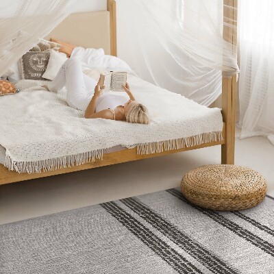 Vinyl vloerkleed Grijs gevoerde boho-imitatiestof