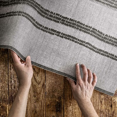 Vinyl vloerkleed Grijs gevoerde boho-imitatiestof