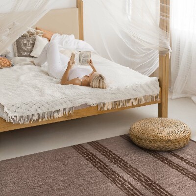 Vinyl tapijt Bruin gevoerde boho-imitatiestof