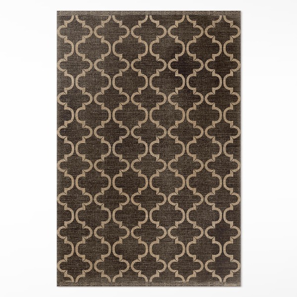 Vinyl vloerkleed Imitatiestof met oosters arabeskpatroon