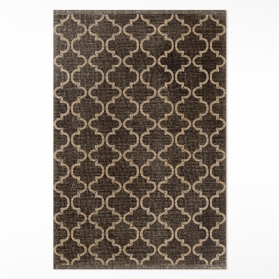 Vinyl vloerkleed Imitatiestof met oosters arabeskpatroon