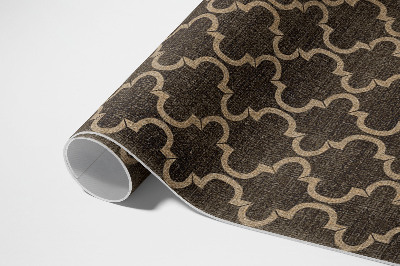 Vinyl vloerkleed Imitatiestof met oosters arabeskpatroon