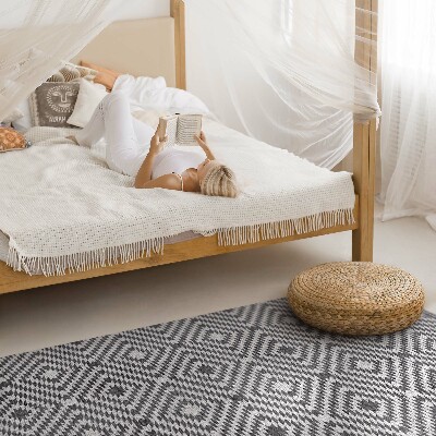 Vinyl vloerkleed Turkse imitatiestof met geometrisch patroon