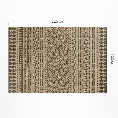 Vinyl vloerkleed Imitatiestof met zigzag- en lijnmotief