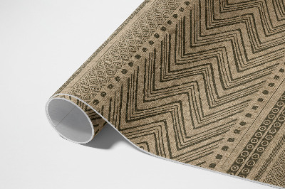 Vinyl vloerkleed Imitatiestof met zigzag- en lijnmotief