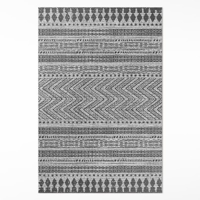 Vinyl tapijt Imitatiestof met strepen en zigzaggen