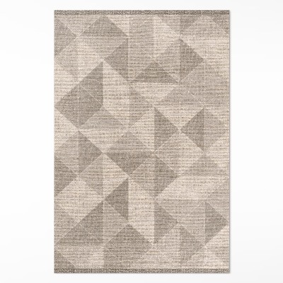 Tapijt vinyl Imitatiestof met driehoeken en vierkanten