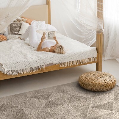 Tapijt vinyl Imitatiestof met driehoeken en vierkanten