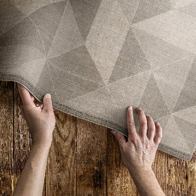 Tapijt vinyl Imitatiestof met driehoeken en vierkanten