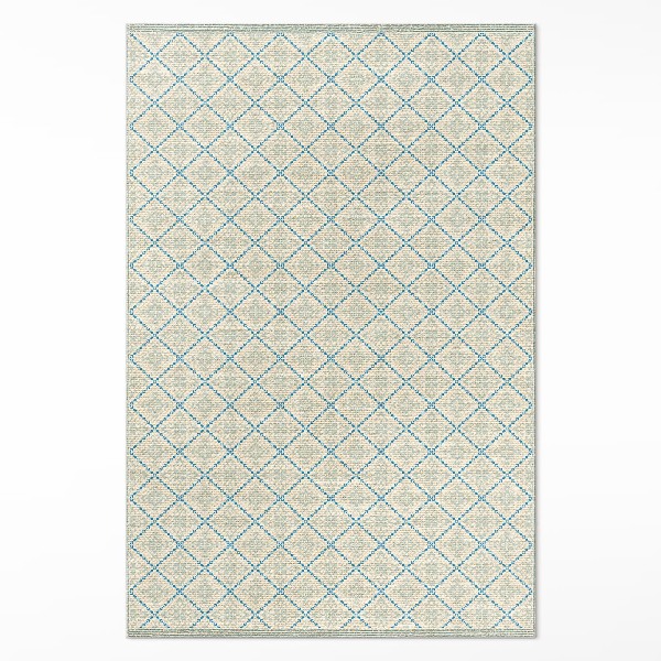 Vinyl vloerkleed Imitatiestof met geometrische lijnen