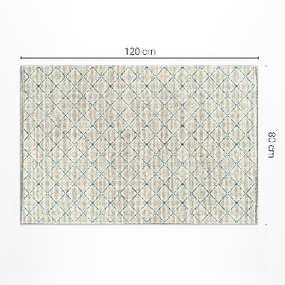 Vinyl vloerkleed Imitatiestof met geometrische lijnen