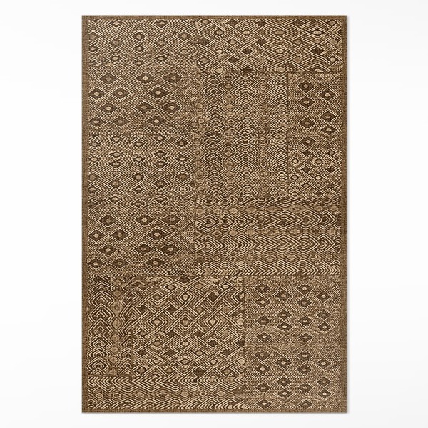 Vinyl vloerkleed Imitatiestof met tribalpatroon