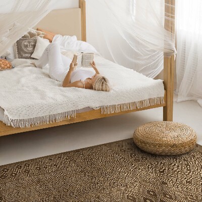 Vinyl vloerkleed Imitatiestof met tribalpatroon