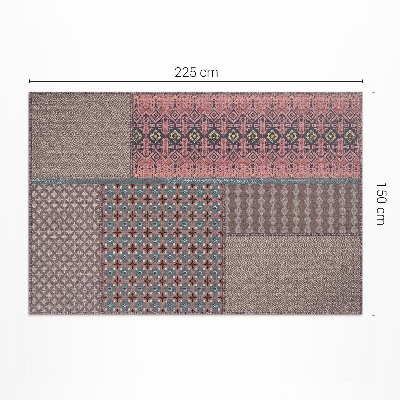 Tapijt vinyl Azteekse imitatiestof met patroon