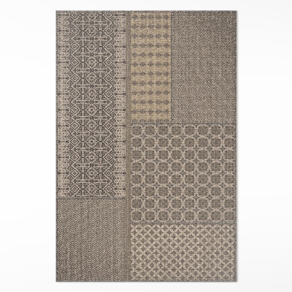 Vinyl vloerkleed Azteekse patroonimitatie van versierde stof