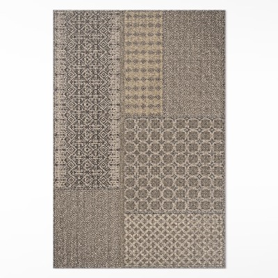 Vinyl vloerkleed Azteekse patroonimitatie van versierde stof