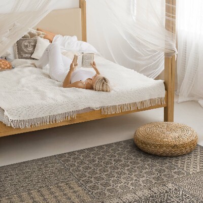 Vinyl vloerkleed Azteekse patroonimitatie van versierde stof