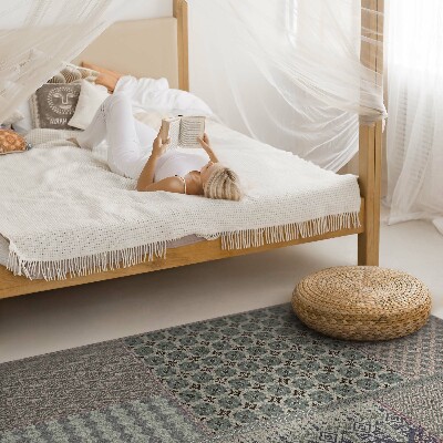 Vinyl tapijt Imitatie van versierde stof in Azteekse stijl