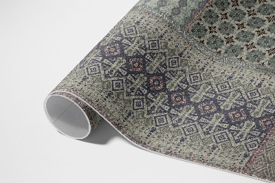 Vinyl tapijt Imitatie van versierde stof in Azteekse stijl